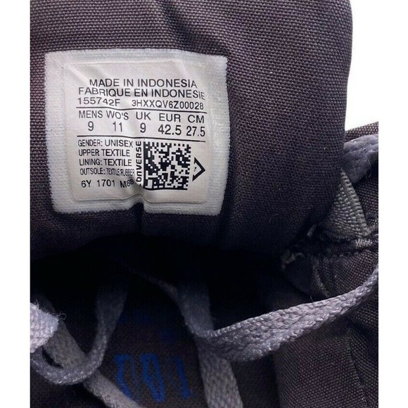 Converse All Star Men's Size 9 Grey Street Canvas Mid Top Sneaker 155742F - Picture 3 of 13